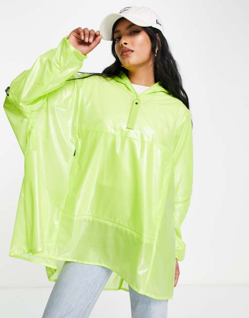 Rains waterproof ultra lightweight anorak in lime