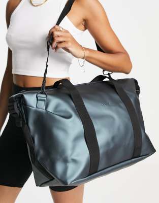 Rains weekend bag in metallic green