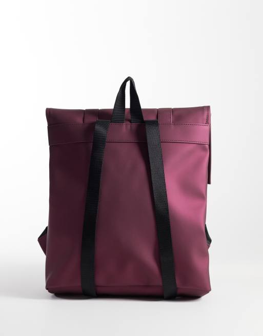 Rains x ASOS eksklusiv 13310 MSN mini vandtæt rygsæk i bordeaux, 2 af 5