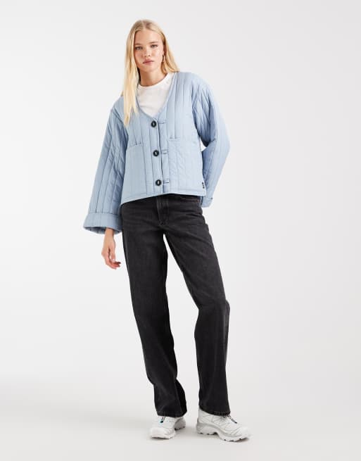 Rains x ASOS eksklusiv 21940 Banja vandafvisende liner-jakke i blå, 3 af 4