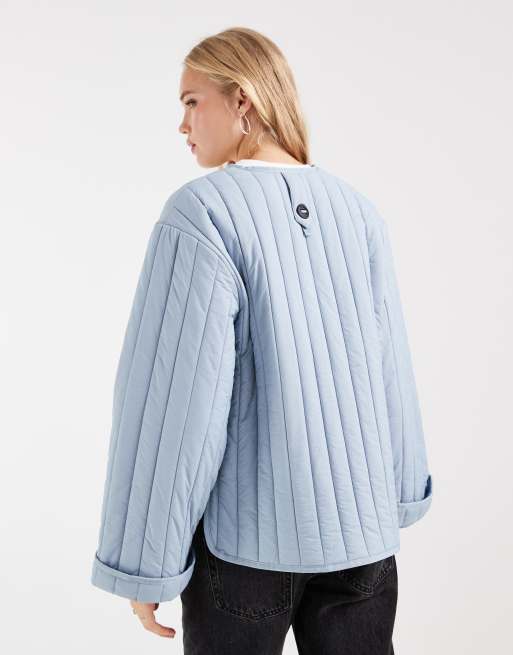 Rains x ASOS eksklusiv 21940 Banja vandafvisende liner-jakke i blå, 4 af 4