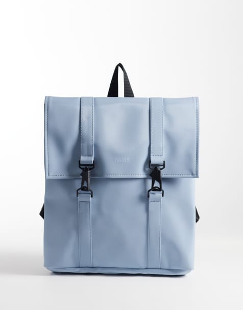 Rains x ASOS exclusivité mini sac à dos imperméable bleu - view 1