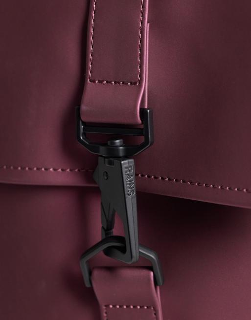 Rains x ASOS exklusiver MSN Mini-Wasserrucksack in Burgunderrot, 5 von 5