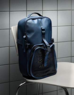 Rains Rains X Umbro Transfer waterproof utility backpack in blue