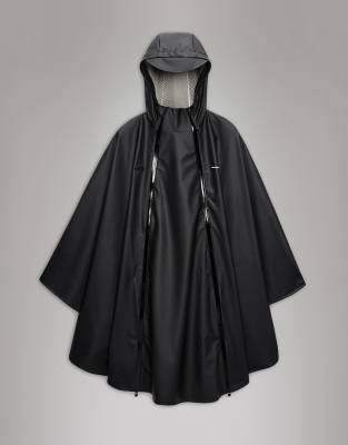 Rains X Umbro waterproof cape jacket in black