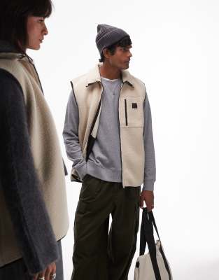 Rains Yermo Unisex Fleece Vest In Neutral