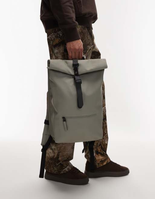 Rains - Zaino rolltop verde salvia, 3 di 4