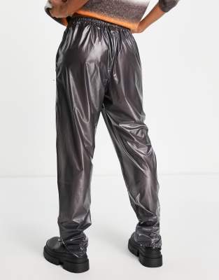 Raints waterproof pants in shiny black | ASOS