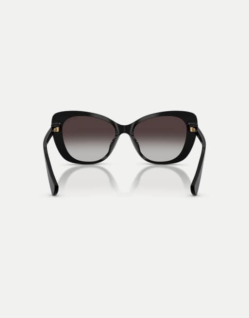 Ralph Butterfly sunglasses with grey lens in shiny black, 2 of 4