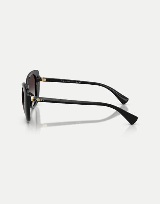 Ralph Butterfly sunglasses with grey lens in shiny black, 4 of 4