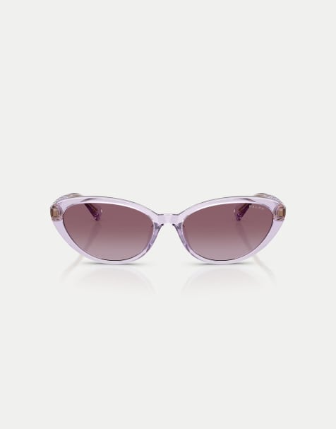 Ralph Butterfly sunglasses with violet lens in transparent violet - view 1