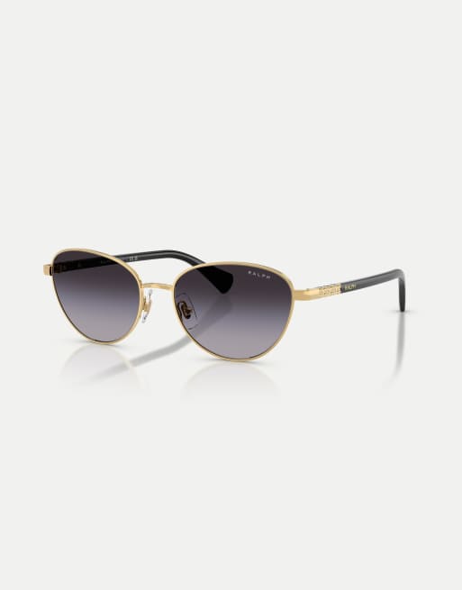 Ralph Cat-Eye-Sonnenbrille mit grauen Gläsern in Gold, 3 von 4