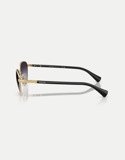 Ralph Cat-Eye-Sonnenbrille mit grauen Gläsern in Gold, 4 von 4