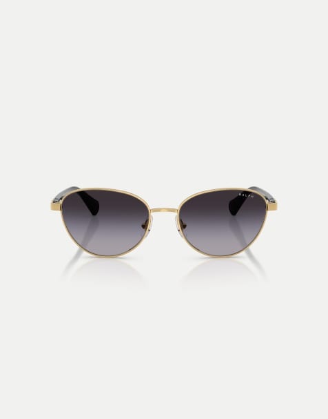 Ralph Cat eye sunglasses with grey lens in gold - view 1