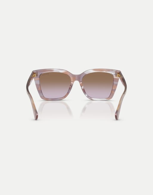 Ralph eckige Sonnenbrille mit violetten Gläsern in Braun/Blau, 2 von 4