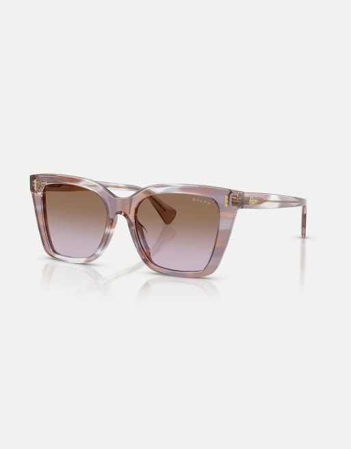 Ralph gafas de sol cuadradas con lente violeta en marrón/azul, 3 de 4