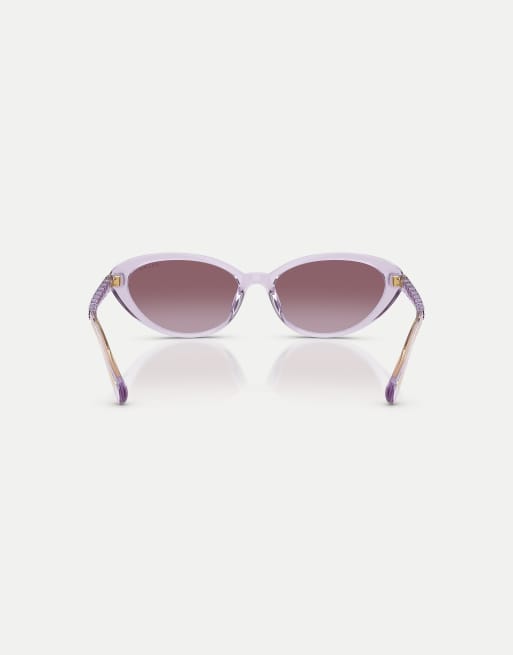 Ralph gafas de sol estilo mariposa con lentes violeta en violeta translúcido, 2 de 4
