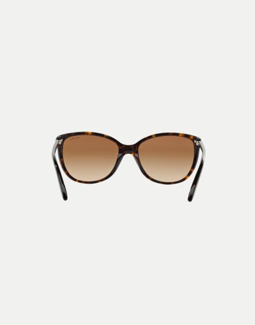 Ralph gafas de sol estilo ojos de gato con lente marrón en carey oscuro brillante, 2 de 4