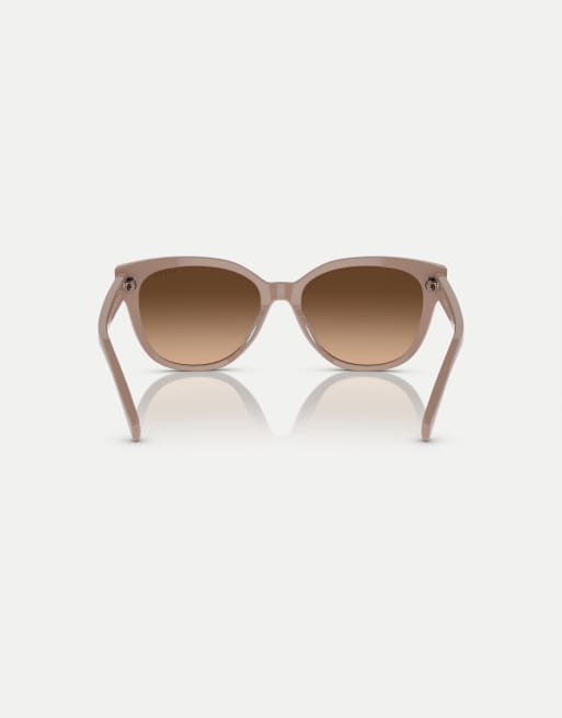 Ralph gafas de sol estilo ojos de gato con lentes clásicas en beige brillante liso, 2 de 4
