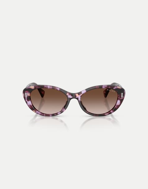Ralph gafas de sol ovaladas con lente marrón en havana violeta - view 1