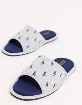ralph lauren slippers grey