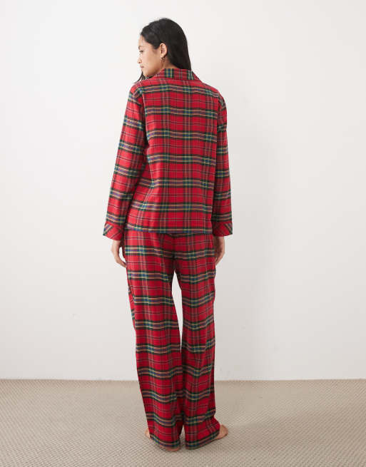 Ralph Lauren Brushed cotton sleep pant in red plaid, 2 of 4