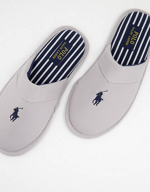 Ralph Lauren klarance mule slippers in grey