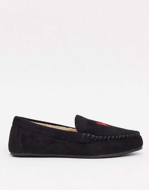 Polo Ralph Lauren moccasin slipper in black