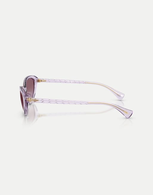 Ralph occhiali da sole a farfalla con lenti viola in viola trasparente, 4 di 4