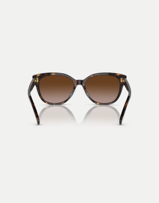 Ralph occhiali da sole cat-eye con lenti marroni in nero havana, 2 di 4