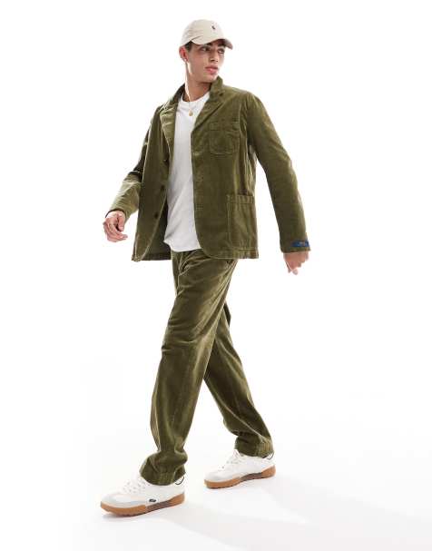 ralph olive green cord suit - view 1