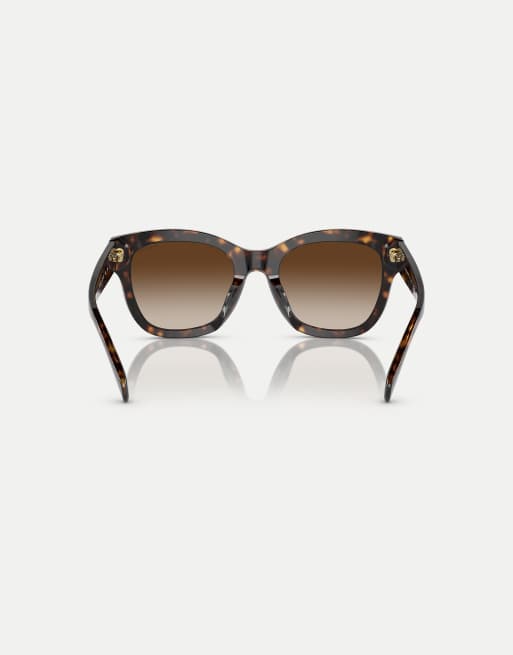 Ralph ovale Sonnenbrille mit braunen Gläsern in glänzendem dunklen Havana, 2 von 4