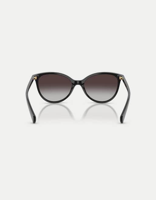 Ralph Phantos occhiali da sole con lenti grigie in nero lucido, 2 di 4