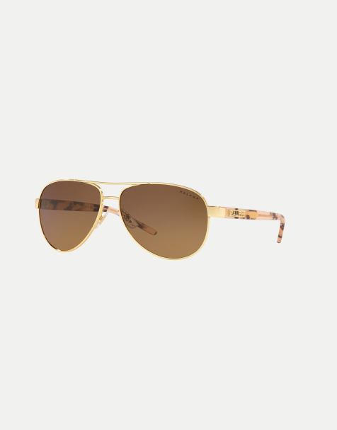 Ralph – Polarisierte Pilotensonnenbrille in Gold mit gelben Gläsern - view 1