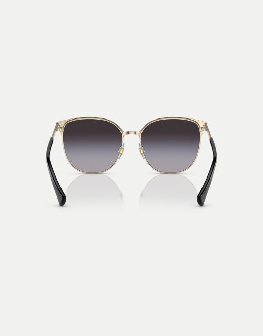 Ralph – Ra4140 – Runde Sonnenbrille in glänzendem Blassgold mit braunen Gläsern, 4 von 4