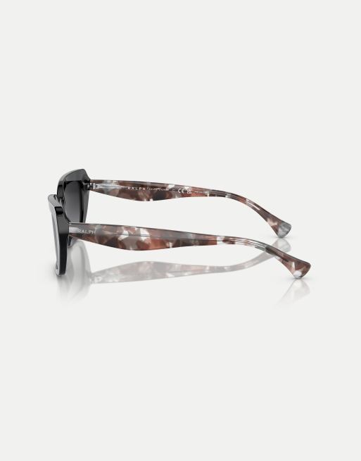 Ralph - Ra5292 - Lunettes de soleil rectangulaires à verres polarisés gris - Noir brillant, 4 de 4