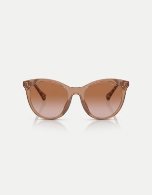 Ralph - Ra5294u - Runde Sonnenbrille in glänzendem transparentem Karamell mit braunen Gläsern-Brown