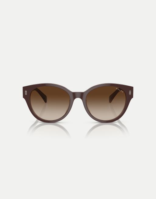 Ralph - Ra5302u - Occhiali da sole rotondi marrone latte lucido con lenti marroni