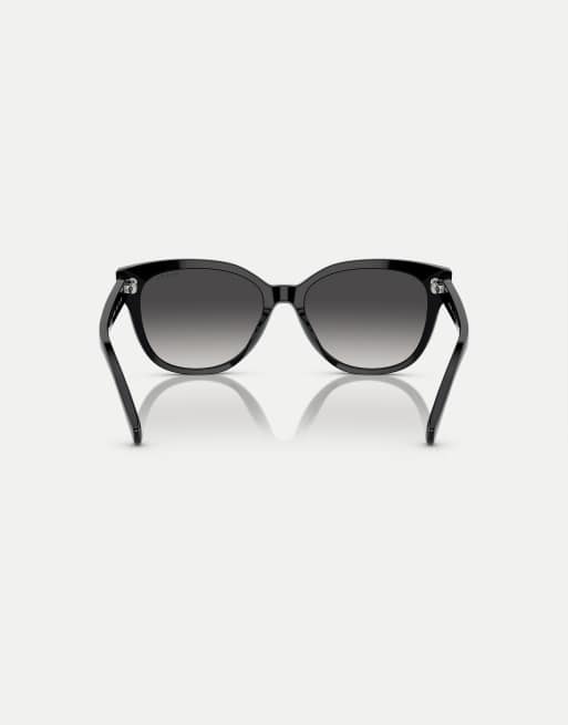 Ralph Ra5305u gafas de sol estilo ojo de gato con lente gris en negro brillante, 2 de 4