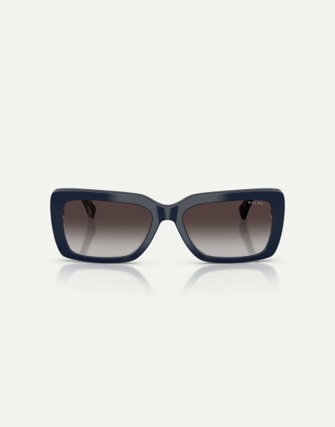 Ralph Rectangle sunglasses with classic lens in blue trasparent - view 1