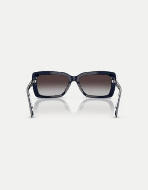 Ralph Rectangle sunglasses with classic lens in blue trasparent