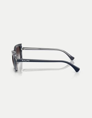 Ralph Rectangle sunglasses with classic lens in blue trasparent