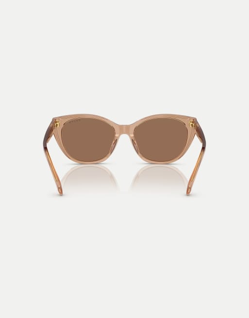 Ralph Square sunglasses with brown lens in shiny transparent brown, 2 of 4