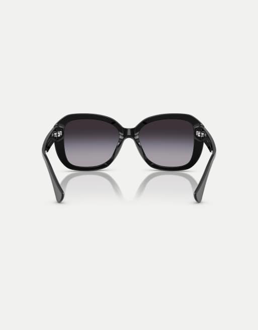 Ralph Square sunglasses with grey lens in shiny black, 2 of 4