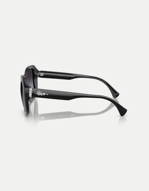 Ralph Square sunglasses with grey lens in shiny black, 4 of 4