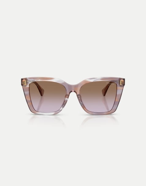 Ralph Square sunglasses with violet lens in brown/blue - view 1