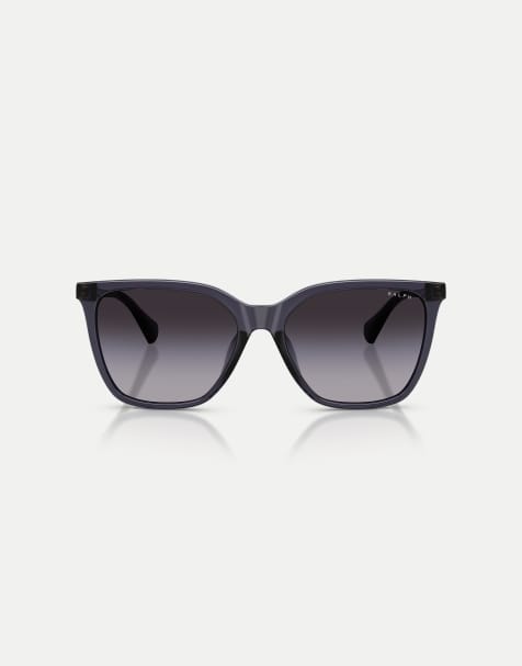 Ralph Square sunglasses with violet lens in shiny transparent violet - view 1