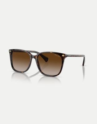 Ralph - Vvcv - Eckige Sonnenbrille in Braun mit braunen Gläsern-Brown