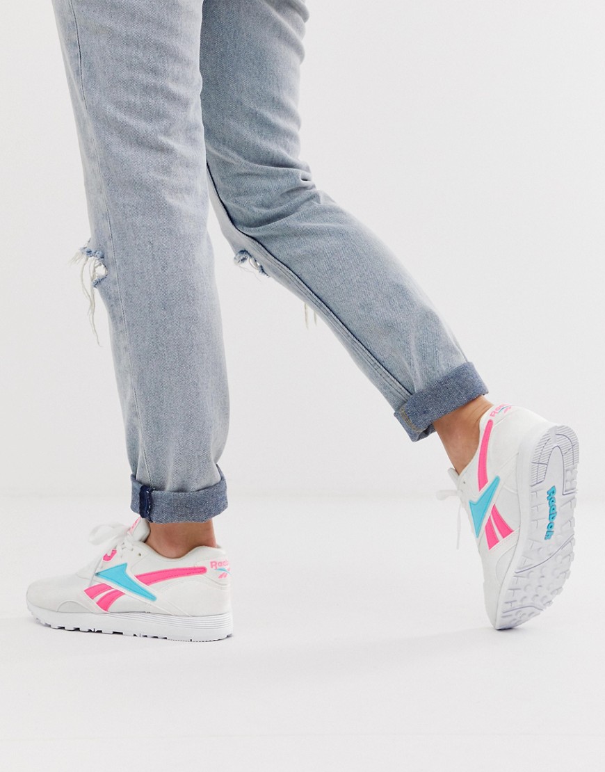 Rapide sneakers i pink og blå fra Reebok-Hvid