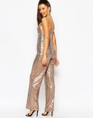 ASOS Backless Jumpsuit with All Over Sequins
